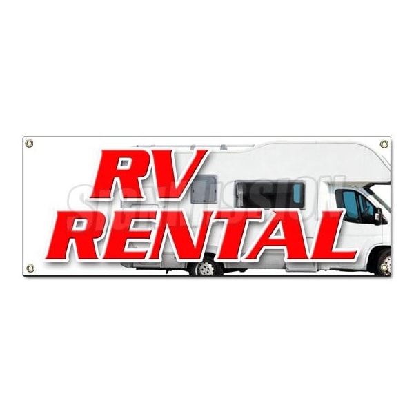 RV RENTAL BANNER SIGN new used rent me motorhome financing sale